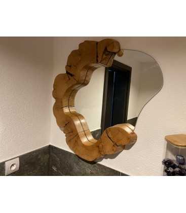 Zrkadlo s dreveným rámom - LUNA