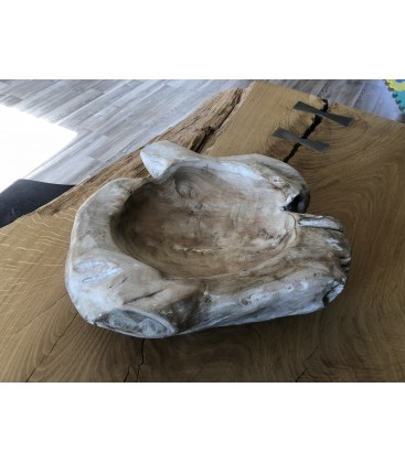 Wooden fruit bowl - BEIGE
