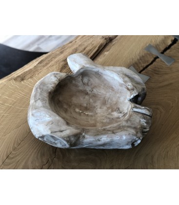 Wooden fruit bowl - BEIGE